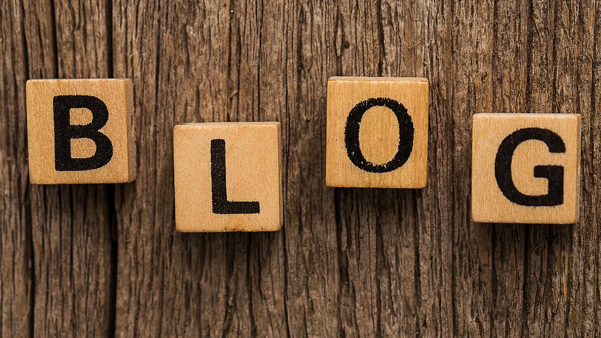 Wooden blocks spelling the word BLOG