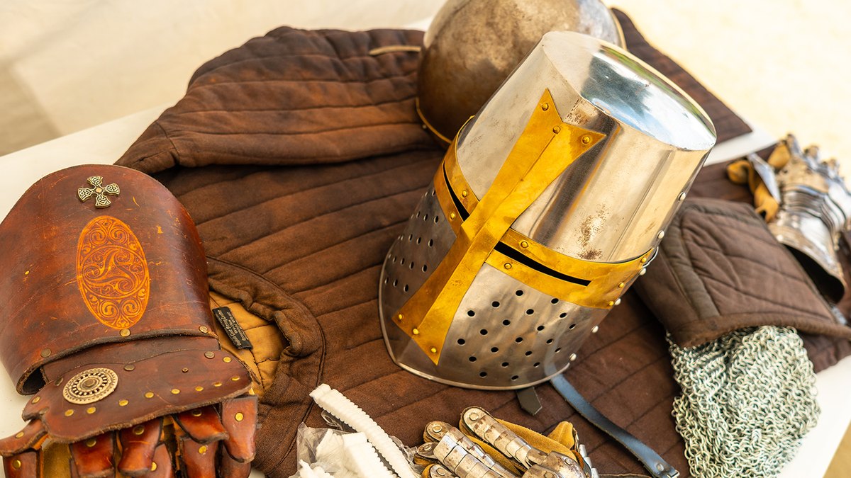 A medieval fantasy armour scene